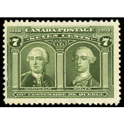canada stamp 100 montcalm wolfe 7 1908 M F VFNG 053
