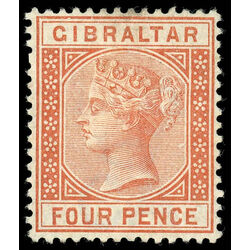 gibraltar stamp 16 queen victoria 1886