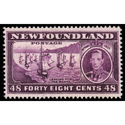 newfoundland stamp 243i fishing fleet 48 1937