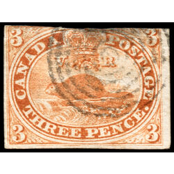 canada stamp 4 beaver 3d 1852 U F 111