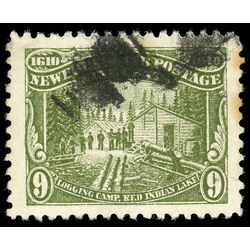 newfoundland stamp 94 logging camp 9 1910 U VF 010