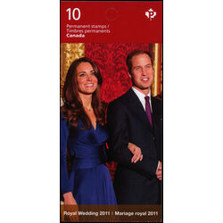 canada stamp bk booklets bk453 catherine middleton and prince william 2011