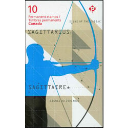 canada stamp bk booklets bk527 sagittarius the archer 2013