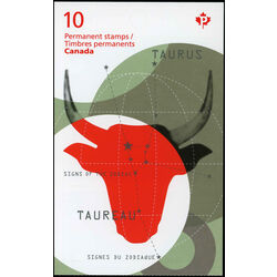 canada stamp bk booklets bk451 taurus the bull 2011