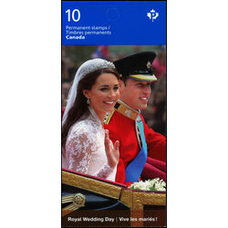 canada stamp bk booklets bk459 duke and duchess of cambridge 2011
