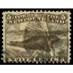 newfoundland stamp 25 harp seal 5 1866 U F 015