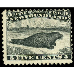 newfoundland stamp 26 harp seal 5 1866 M VG FOG 019