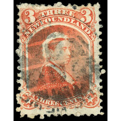 newfoundland stamp 33 queen victoria 3 1870 U F 030