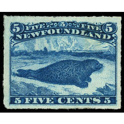 newfoundland stamp 40i harp seal 5 1876 M VFOG 006