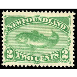 newfoundland stamp 46 codfish 2 1882 M F VF 009