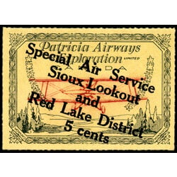 canada stamp cl air mail semi official cl25 patricia airways and exploration co ltd 5 1927