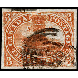 canada stamp 4 beaver 3d 1852 U VF 103