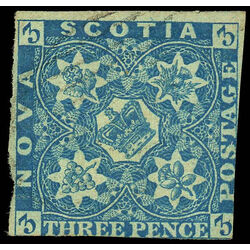 nova scotia stamp 2i pence issue 3d 1851 U F 005