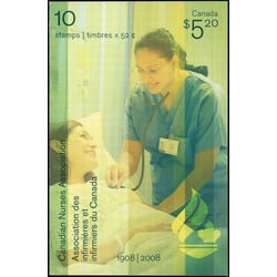 canada stamp bk booklets bk379 working nurse in her greens 2008