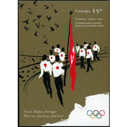 canada stamp bk booklets bk386 athlete and flag 2008