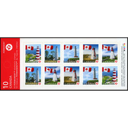 canada stamp bk booklets bk385 flags and lighthouses 2008
