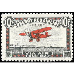 canada stamp cl air mail semi official cl46 cherry red airline ltd 10 1929