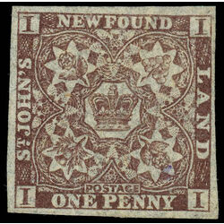newfoundland stamp 15ac 1861 third pence issue 1d 1861 U VF 010