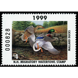us stamp rw hunting permit rw nh17 new hampshire mallards 4 1999
