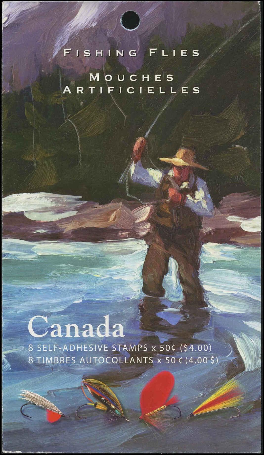 Buy Canada #2088 - Fishing Flies (2005) 4 x 50¢ - Booklet pane of