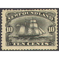 newfoundland stamp 59i schooner 10 1887