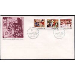canada stamp 1040 2 fdc christmas religious paintings 1984