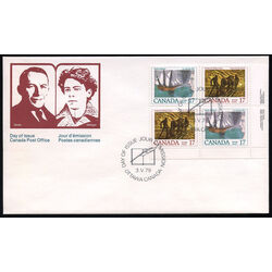 canada stamp 818b canadian authors 1979 FDC LR