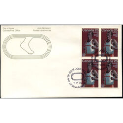 canada stamp 665 marathon 25 1975 FDC BLOCK