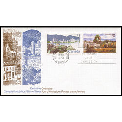 canada stamp 600 1 fdc landscape definitives 1972 FDC COMBO