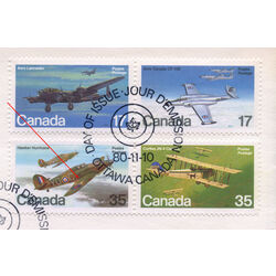 canada stamp 876a military aircraft 1980 FDC 001