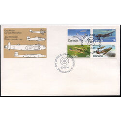 canada stamp 873 6 fdc military aircraft 17 1980