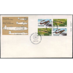 canada stamp 876a military aircraft 1980 FDC UR