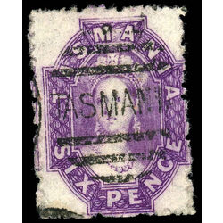 tasmania stamp 21 queen victoria 1864 U 001