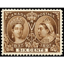 canada stamp 55 queen victoria diamond jubilee 6 1897
