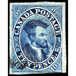 canada stamp 7 jacques cartier 10d 1855 U F VF 048