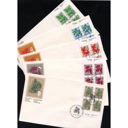 collection of 5 canada fdc blocks of the series definitives trees