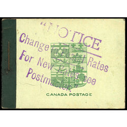 canada stamp booklets bk bk3e booklet king george v 1913 M VFNH EN 001