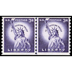 us stamp postage issues 1057 pair statue of liberty 3 1954