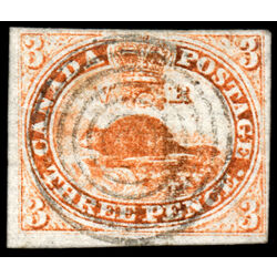 canada stamp 1 beaver 3d 1851 U VF 053