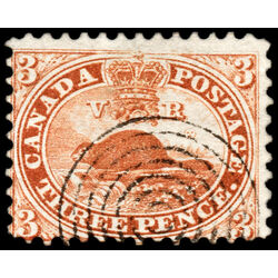 canada stamp 12 beaver 3d 1859 U F 042