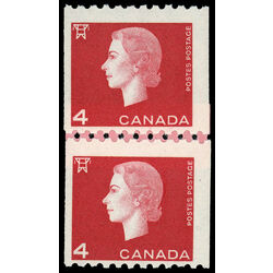 canada stamp 408 pair queen elizabeth ii 1963 M FNH 002