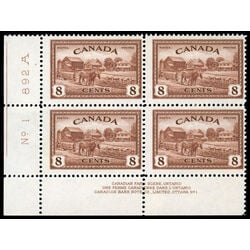 canada stamp 268 eastern farm scene 8 1946 PB LL %231