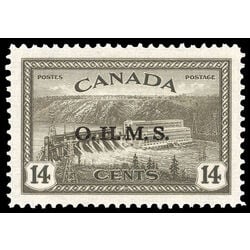 canada stamp o official o7 hydroelectric plant 14 1949