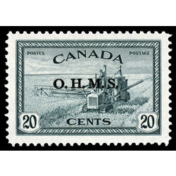 canada stamp o official o8 combine harvesting 20 1949