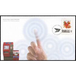 canada stamp cp computer vended postage kiosk cp1 maple leaf kiosk stamps 61 2012 FDC