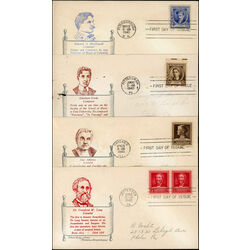 7 united states early first day covers