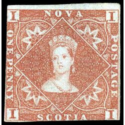 nova scotia stamp 1 pence issue victoria 1d 1853 M VG 016