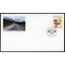 canada stamp 1413 map and vehicle 42 1992 FDC