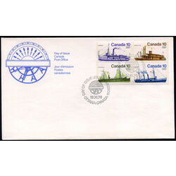 canada stamp 703a inland vessels 1976 FDC