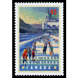 canada stamp 1732 rideau canal in winter ontario 45 1998